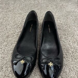 Tory Burch Black Patent Leather Flats
